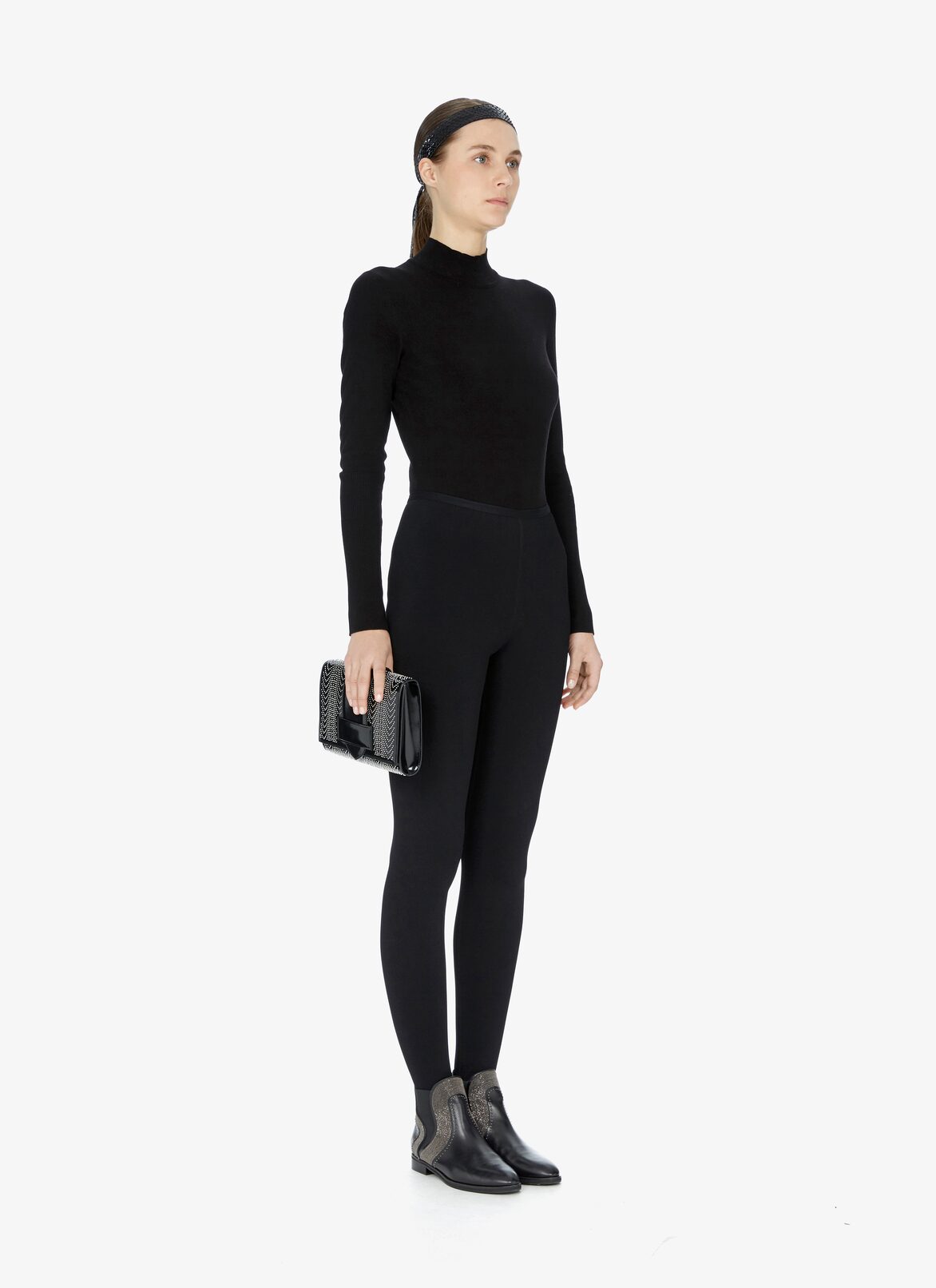SIMONE CLUTCH LAQUE CASCADE BLACK ALAÏA BLACK  SIMONE CLUTCH LAQUE CASCADE BLACK